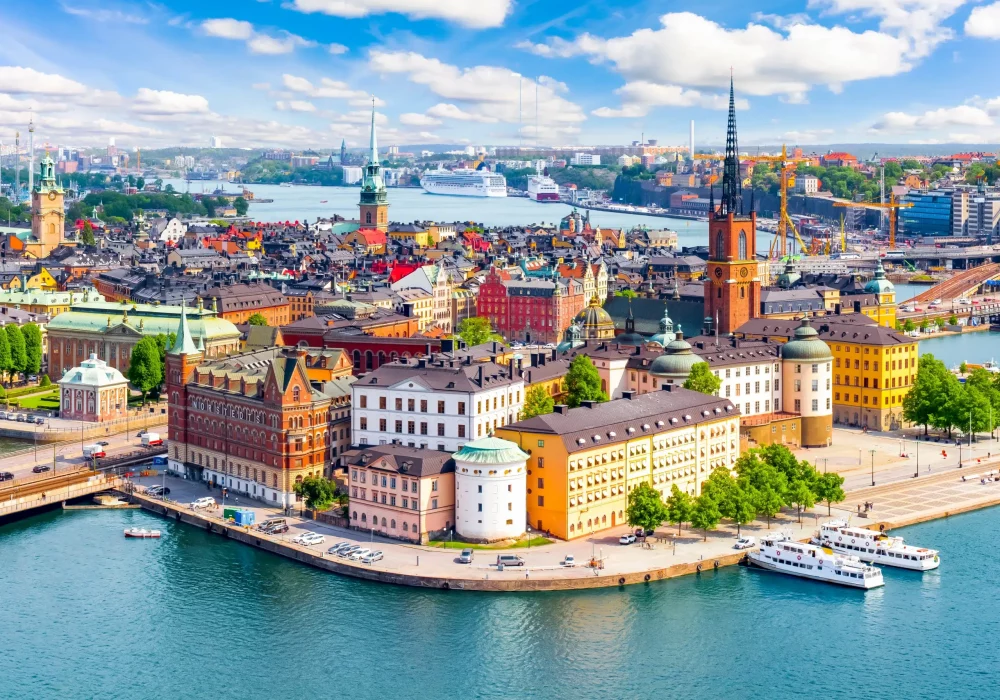 Luftbildaufnahme von Stockholm Altstadt